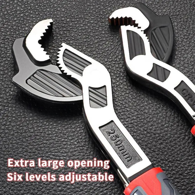 Multifunctional Self-Locking Wrench, 6, 8, 10, 12 Inch Multi-Model Pipe Flexible Wrench, Quick-Opening for Water Heating Pipes, Pipe Wrench Set