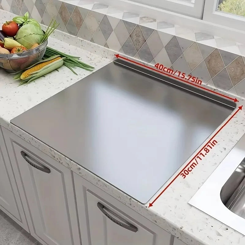 Tabla de cortar plegable de acero inoxidable, utensilios de cocina, barbacoa, utensilios de cocina, accesorios de cocina para uso doméstico y exterior