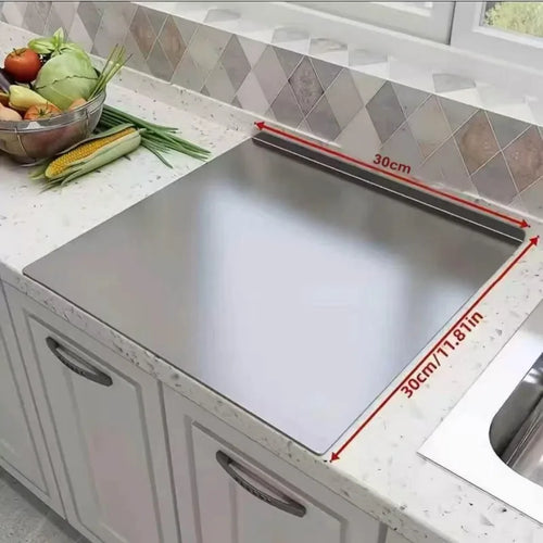 Tabla de cortar plegable de acero inoxidable, utensilios de cocina, barbacoa, utensilios de cocina, accesorios de cocina para uso doméstico y exterior