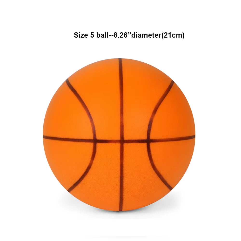 Silent Dribbling Basketball Indoor Foam Ball Size 3/5/7 High Bounce Noiseless Non-Deforming for Indoor Training Basketball