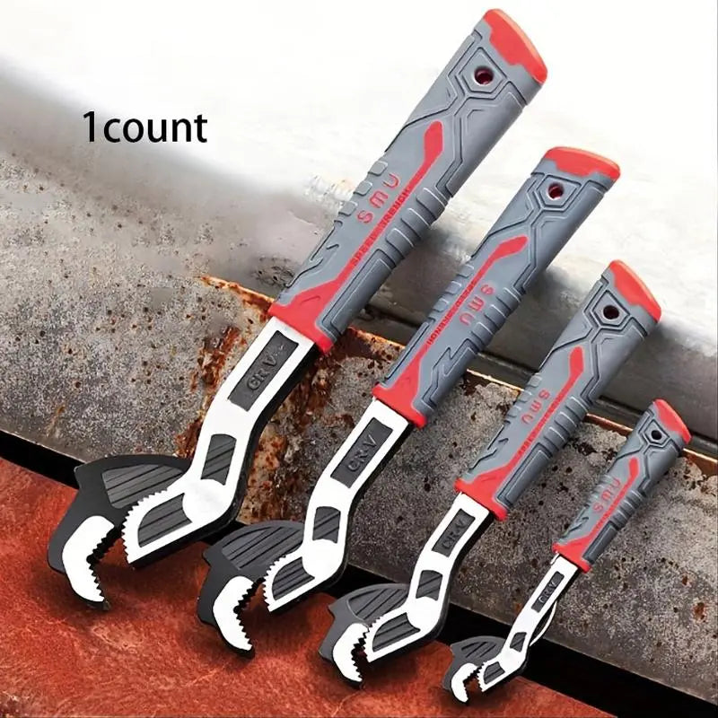 Multifunctional Self-Locking Wrench, 6, 8, 10, 12 Inch Multi-Model Pipe Flexible Wrench, Quick-Opening for Water Heating Pipes, Pipe Wrench Set
